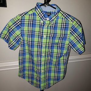 CHAPS Boys Short sleeve button up shirt